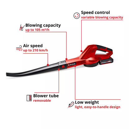 GE-CL 18Li Cordless Leaf Blower 18V 1 x 2.0Ah Li-ion